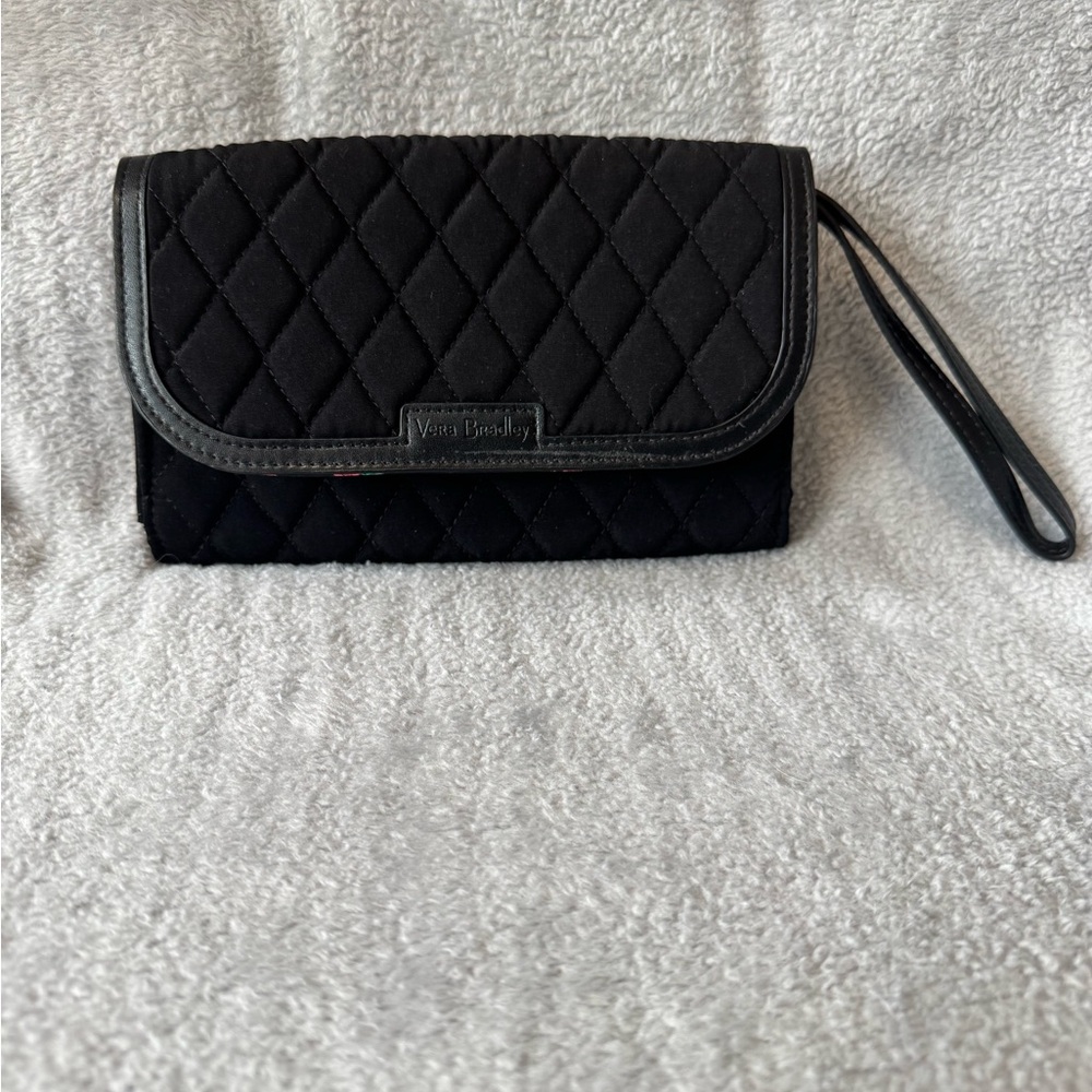 Vera Bradley Black Quilted Wristlet